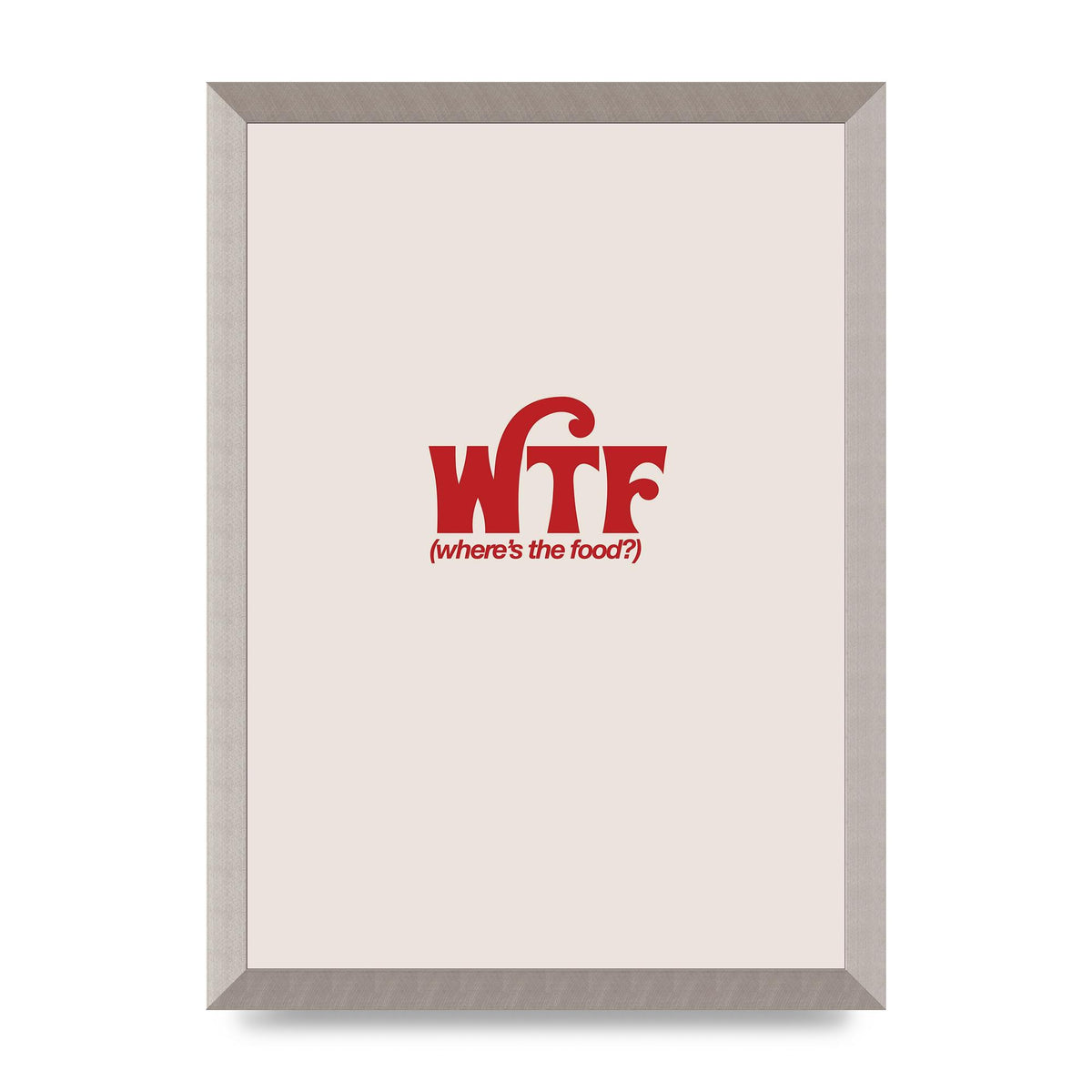 WTF Food Red" Art For The Home - A3 framed