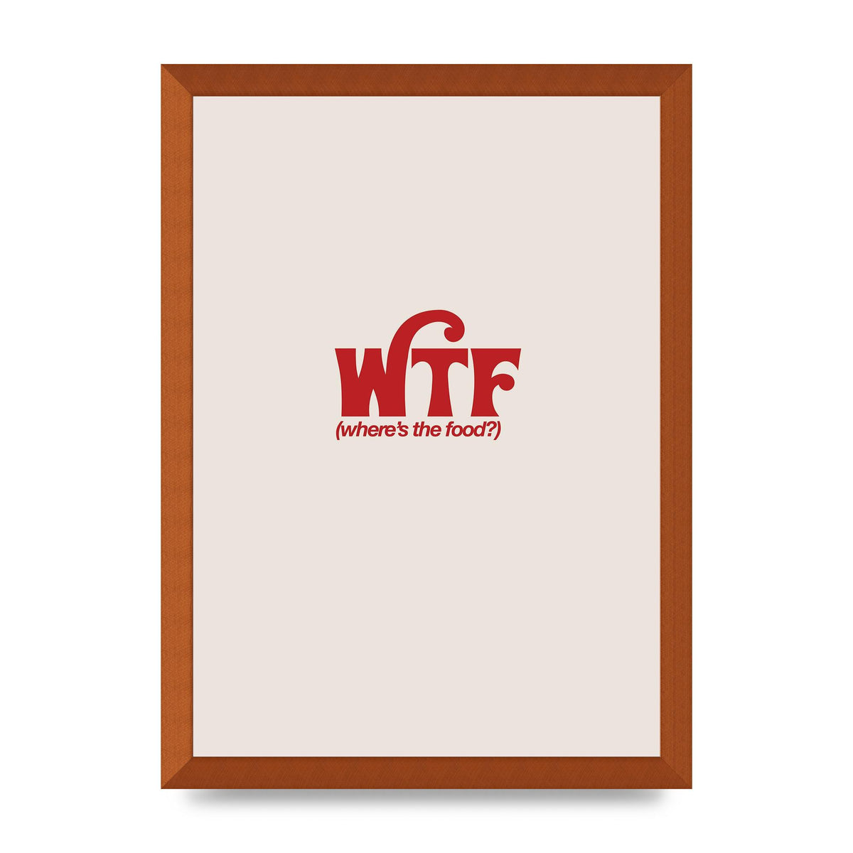 WTF Food Red" Art For The Home - A3 framed
