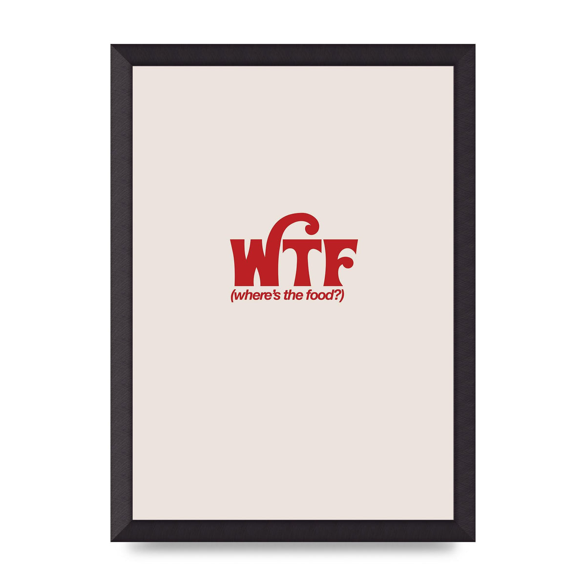 WTF Food Red" Art For The Home - A3 framed
