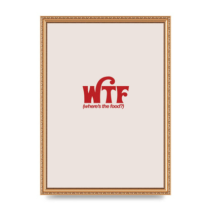 WTF Food Red" Art For The Home - A3 framed