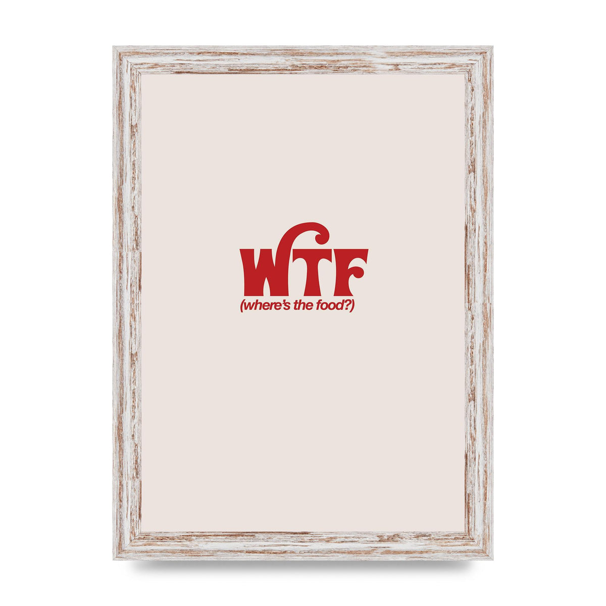 WTF Food Red" Art For The Home - A4 framed