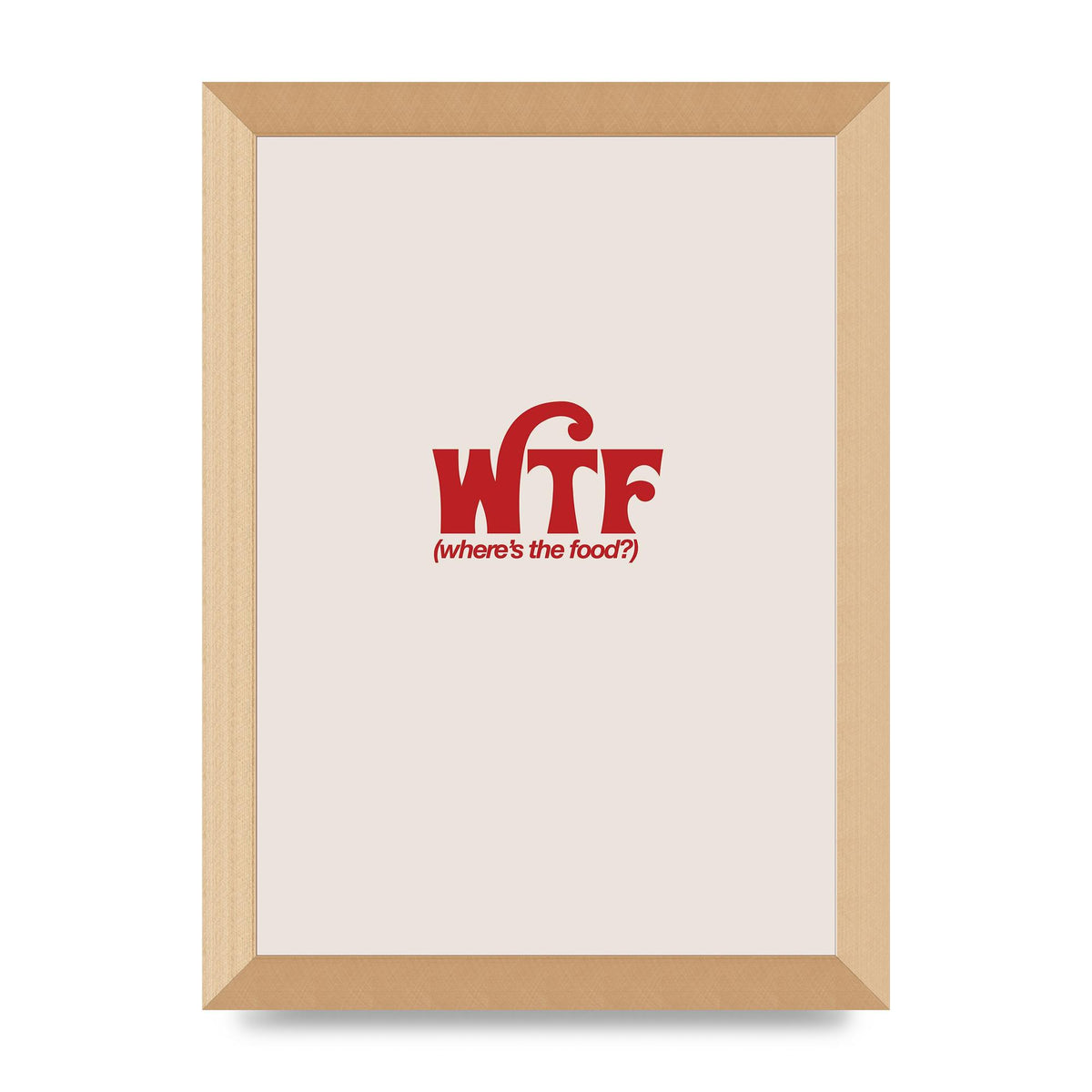 WTF Food Red" Art For The Home - A4 framed