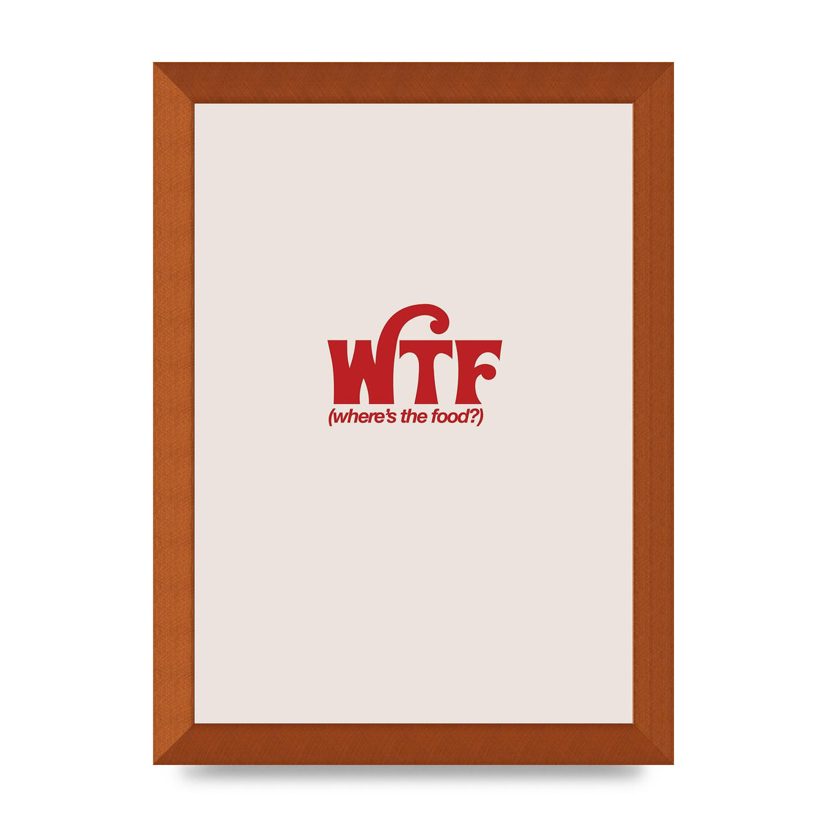 WTF Food Red" Art For The Home - A4 framed