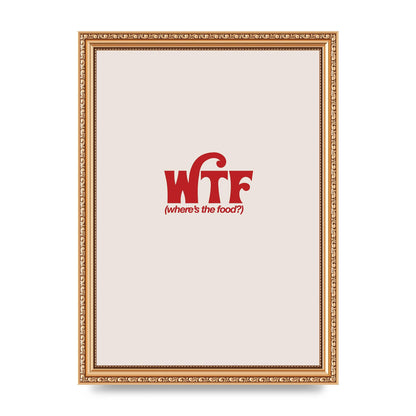 WTF Food Red" Art For The Home - A4 framed