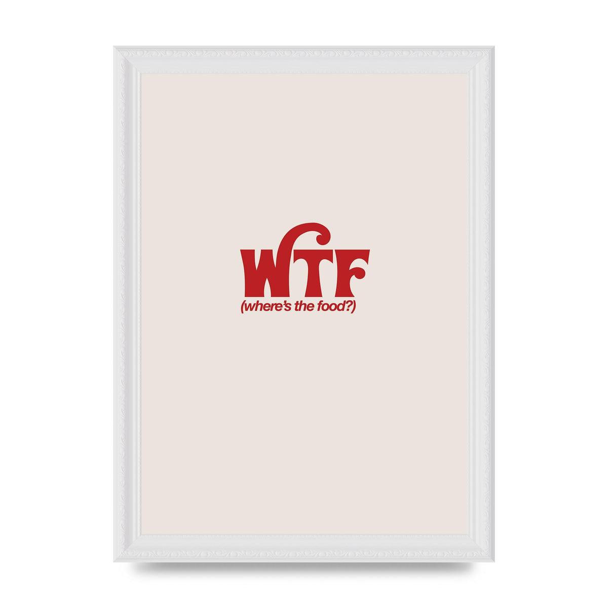 WTF Food Red" Art For The Home - A4 framed