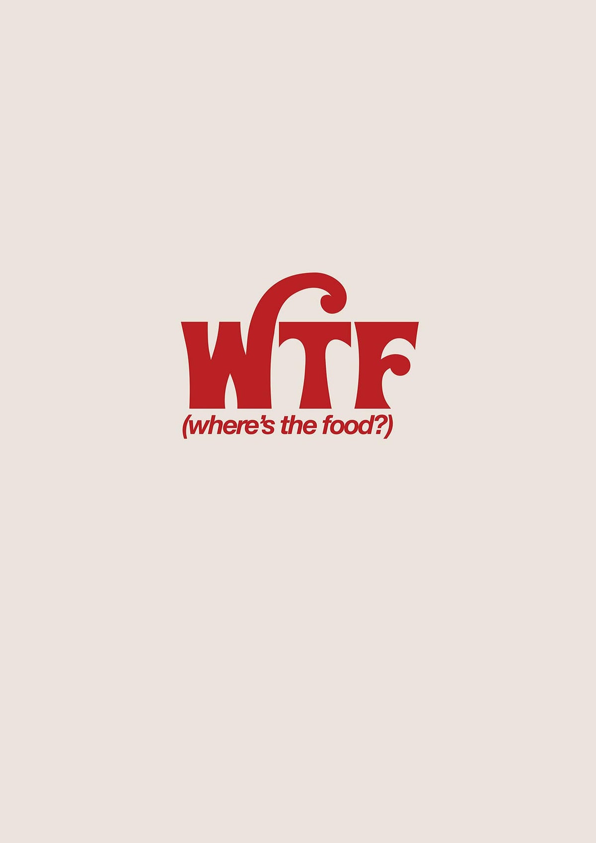 WTF Food Red" Art For The Home - detail