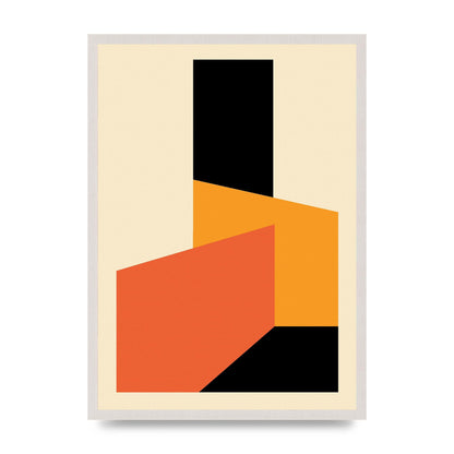 Bauhaus Textured Nine print in an A2 white saw cut grain frame