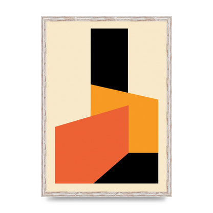 Bauhaus Textured Nine Printed Poster - A2 framed