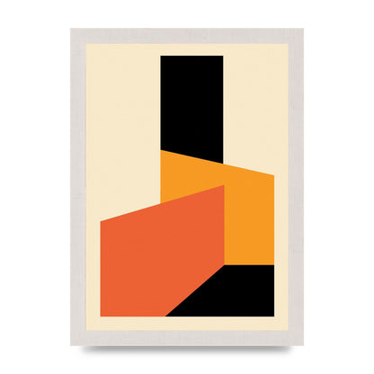Bauhaus Textured Nine Printed Poster - A4 framed