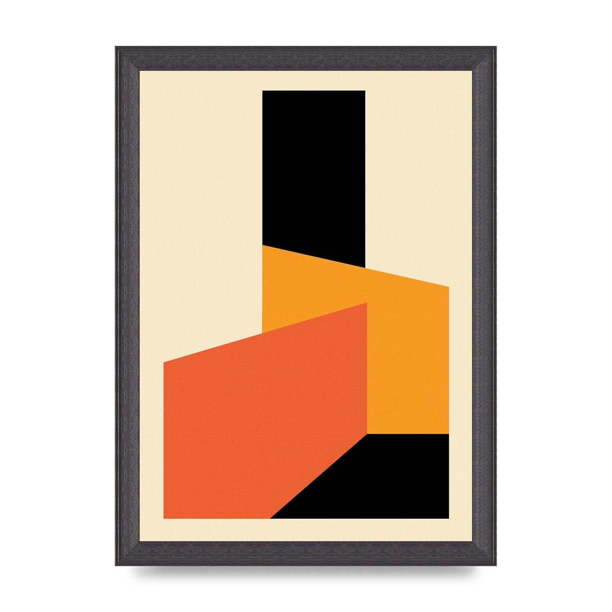 Bauhaus Textured Nine Printed Poster - A4 framed