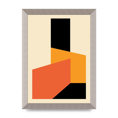 Bauhaus Textured Nine Printed Poster - A4 framed