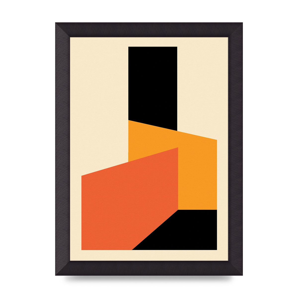 Bauhaus Textured Nine Printed Poster - A4 framed