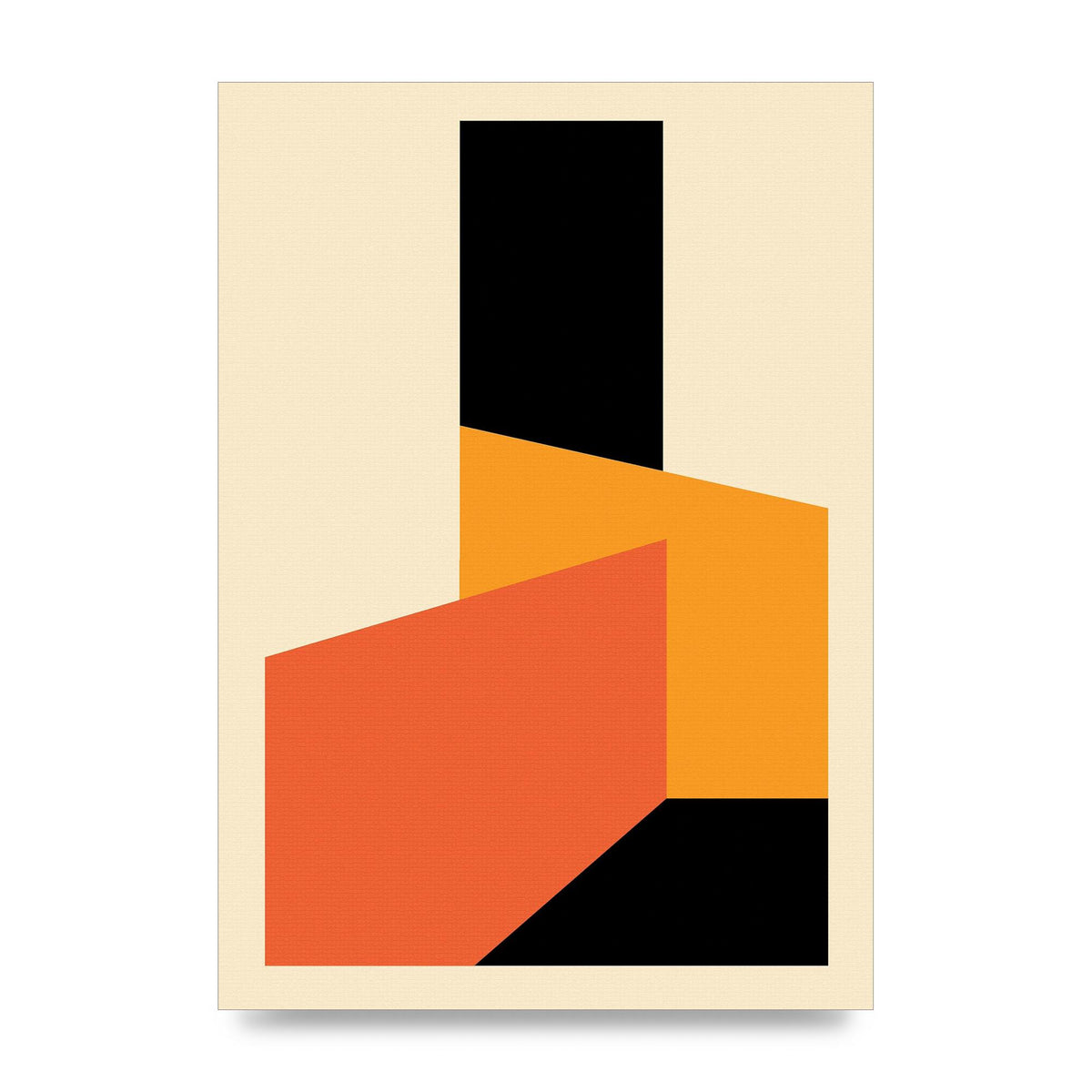 Bauhaus Textured Nine Printed Poster - unframed print