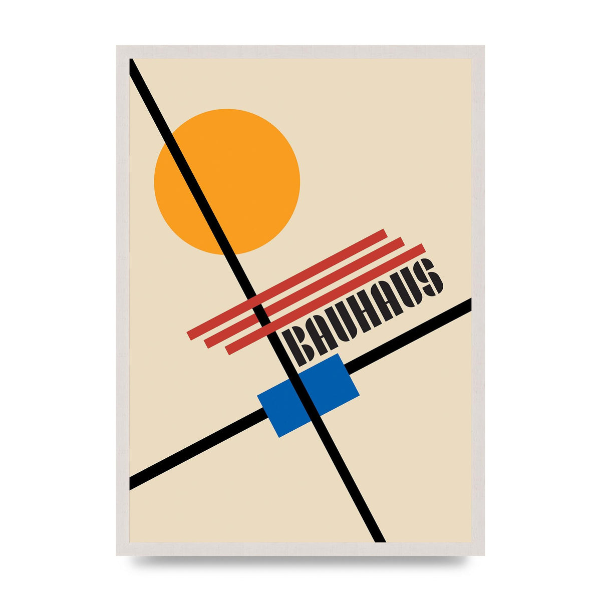 Bauhaus Five Wall Art - A2 framed