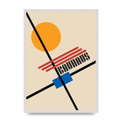 Bauhaus Five Wall Art - A2 framed