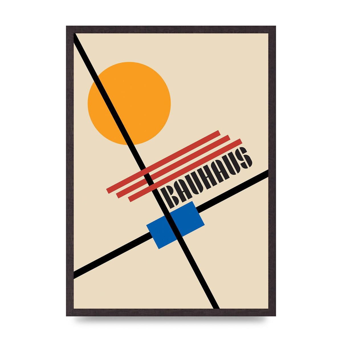 Bauhaus Five Wall Art - A2 framed