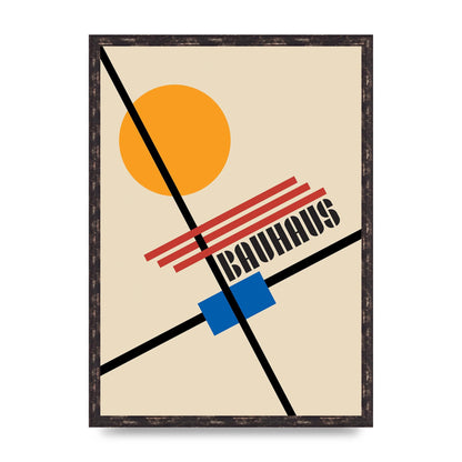 Bauhaus Five Wall Art - A2 framed