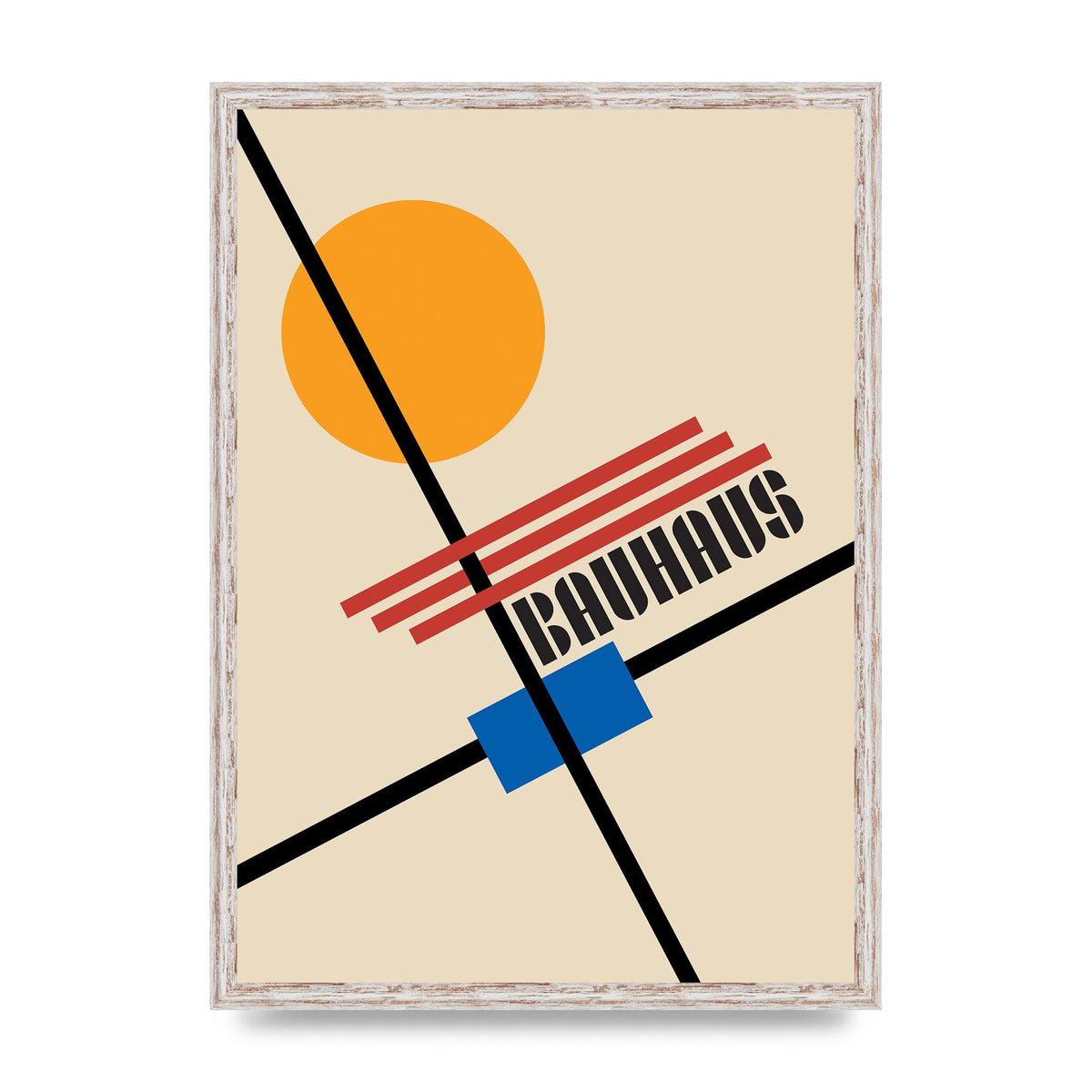 Bauhaus Five Wall Art - A2 framed
