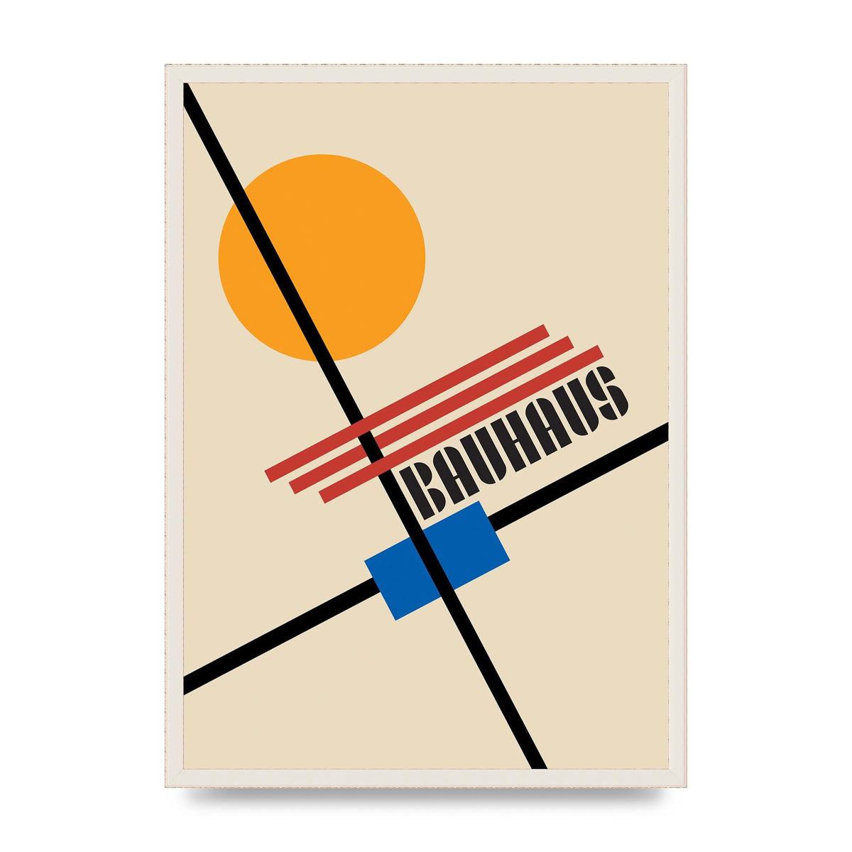 Bauhaus Five Wall Art - A2 framed