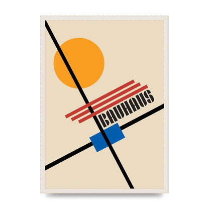 Bauhaus Five Wall Art - A2 framed