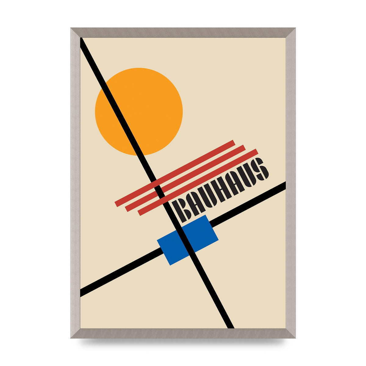 Bauhaus Five Wall Art - A2 framed