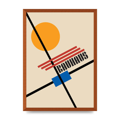 Bauhaus Five Wall Art - A2 framed