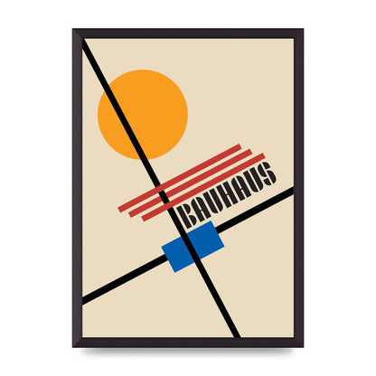 Bauhaus Five Wall Art - A2 framed