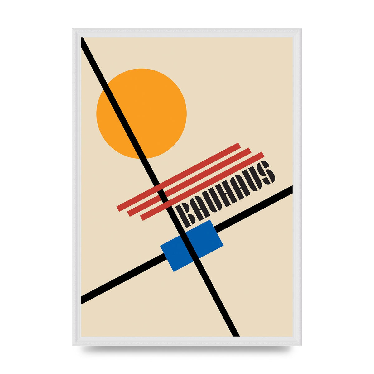 Bauhaus Five Wall Art - A2 framed