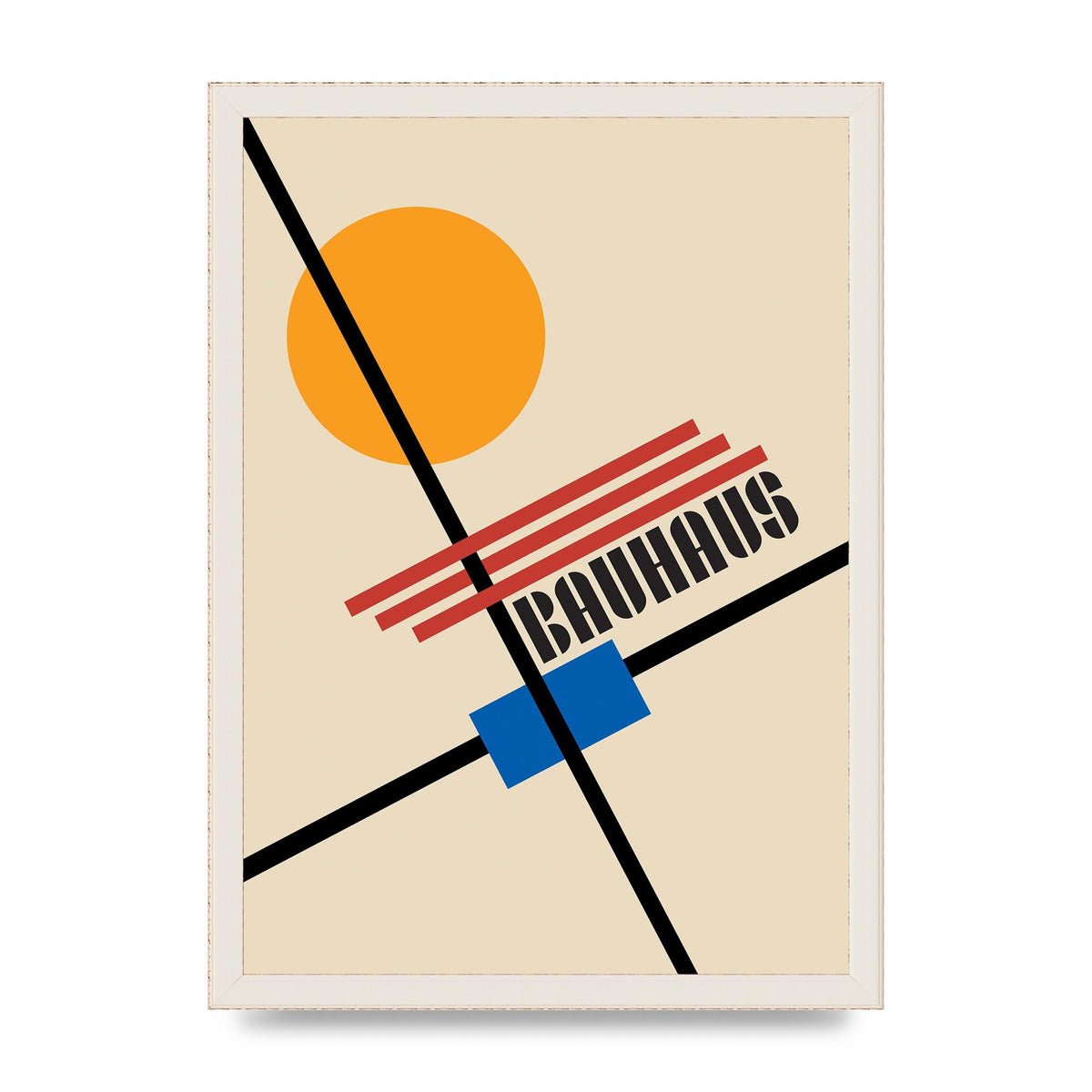 Bauhaus Five Wall Art - A3 framed