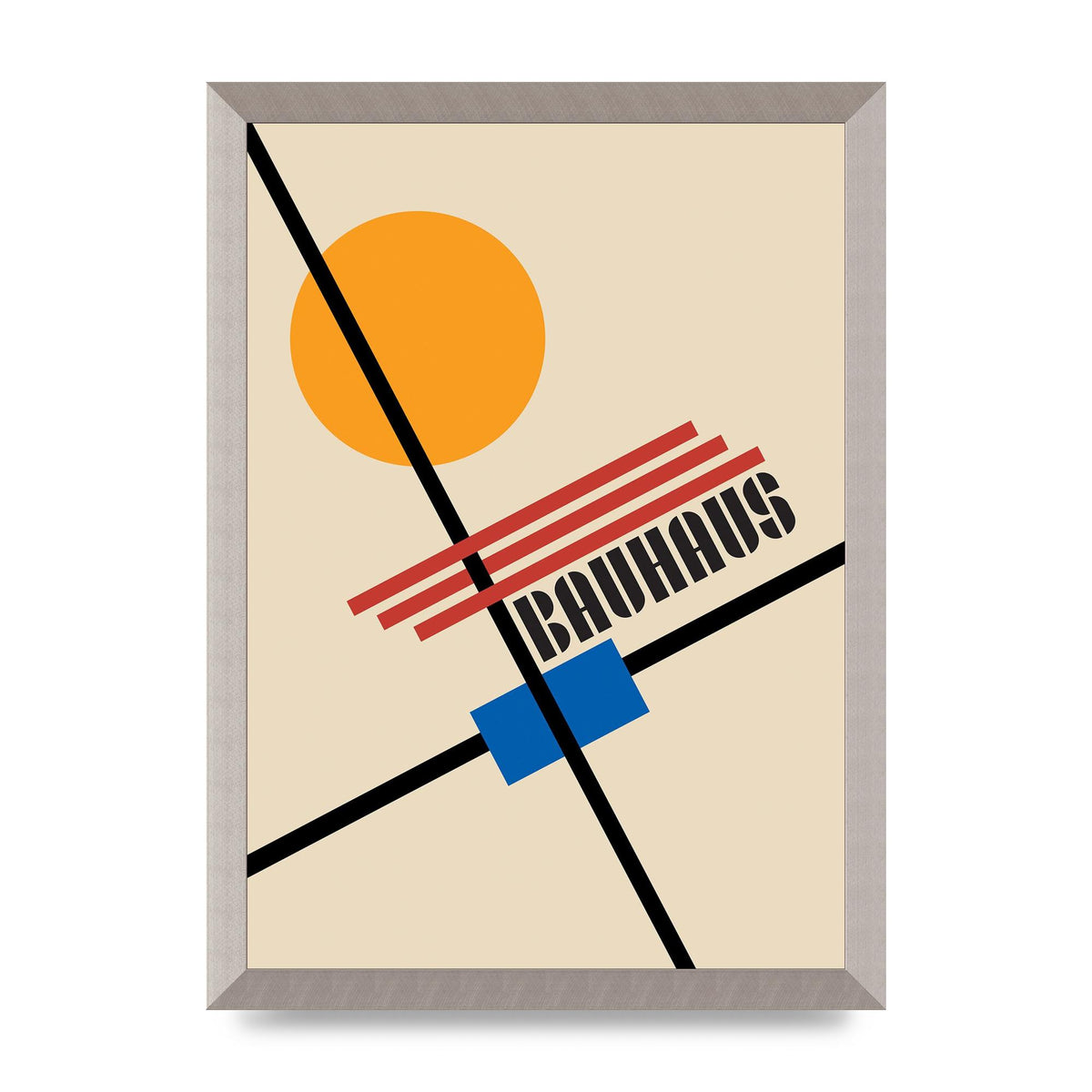 Bauhaus Five Wall Art - A3 framed