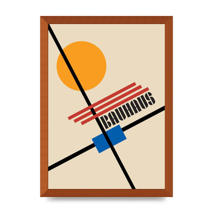 Bauhaus Five Wall Art - A3 framed