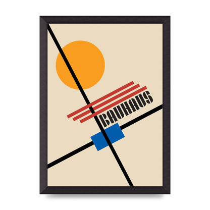 Bauhaus Five Wall Art - A3 framed