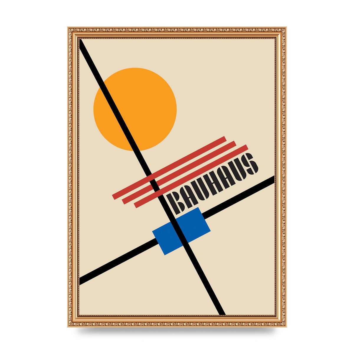 Bauhaus Five Wall Art - A3 framed