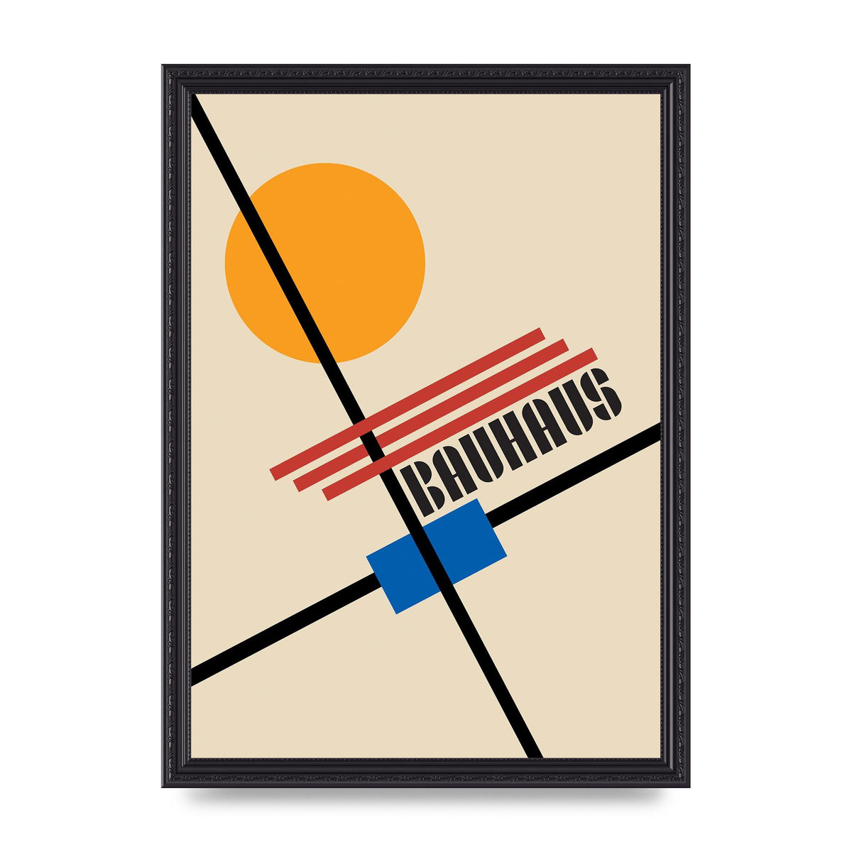 Bauhaus Five Wall Art - A3 framed