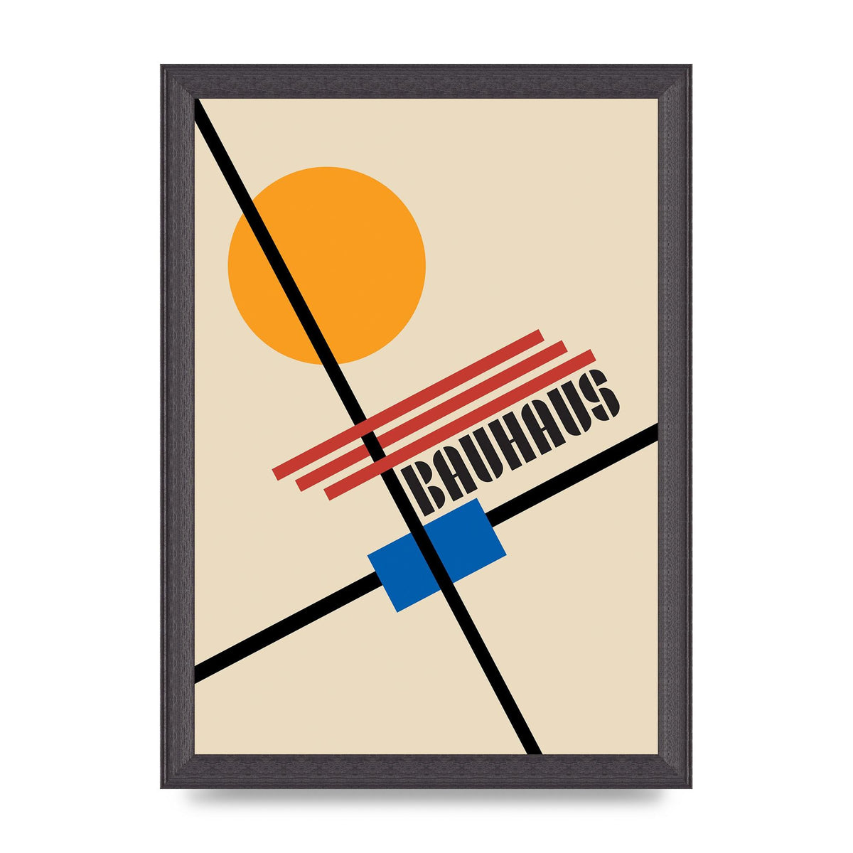 Bauhaus Five Wall Art - A4 framed