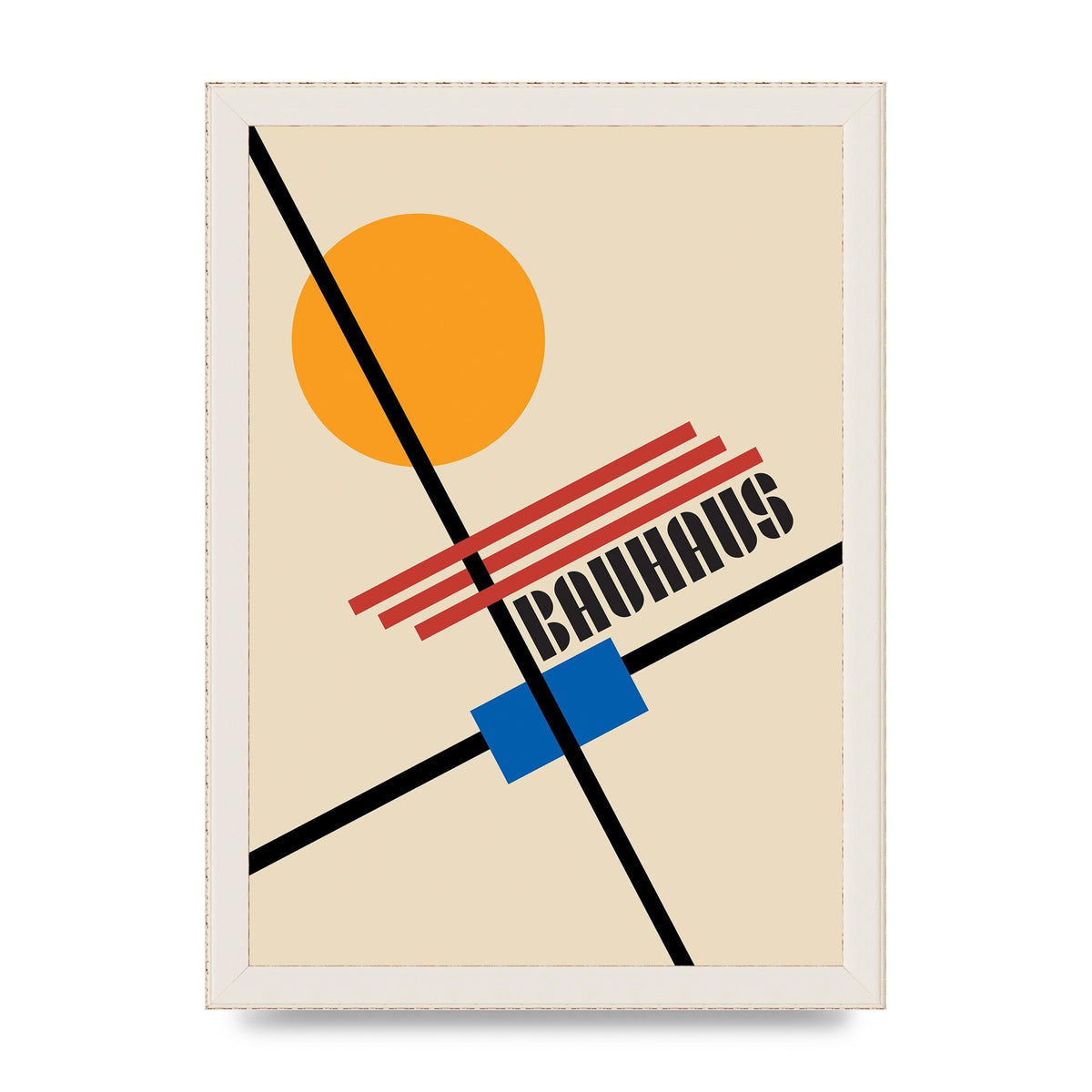 Bauhaus Five Wall Art - A4 framed