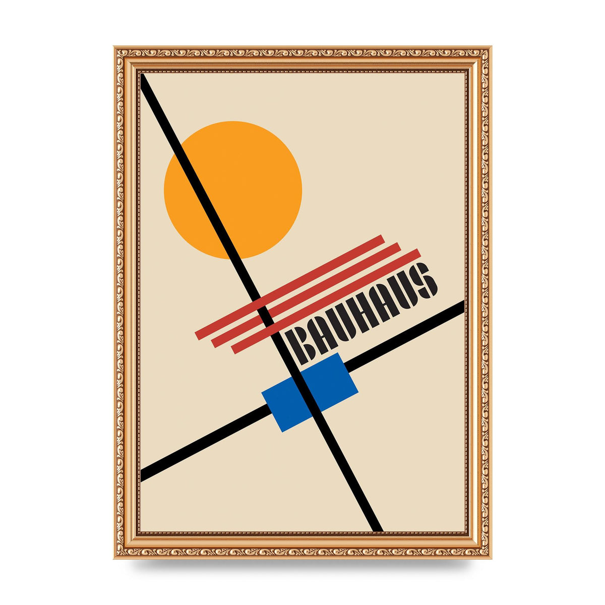 Bauhaus Five Wall Art - A4 framed