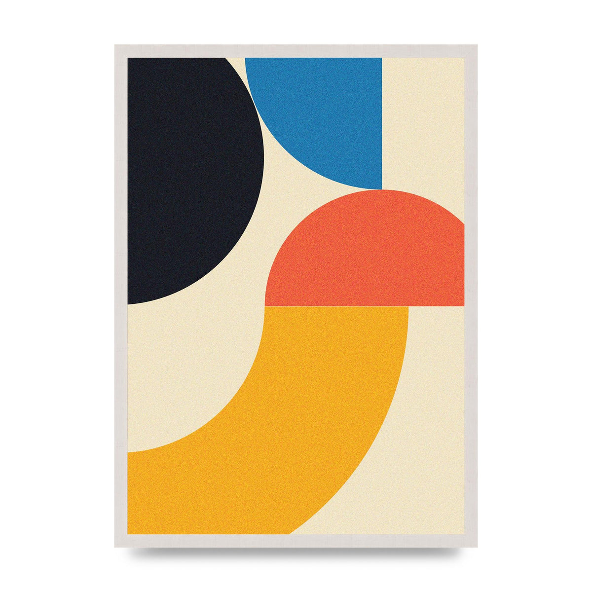 Bauhaus Style Three Printed Poster - A2 framed