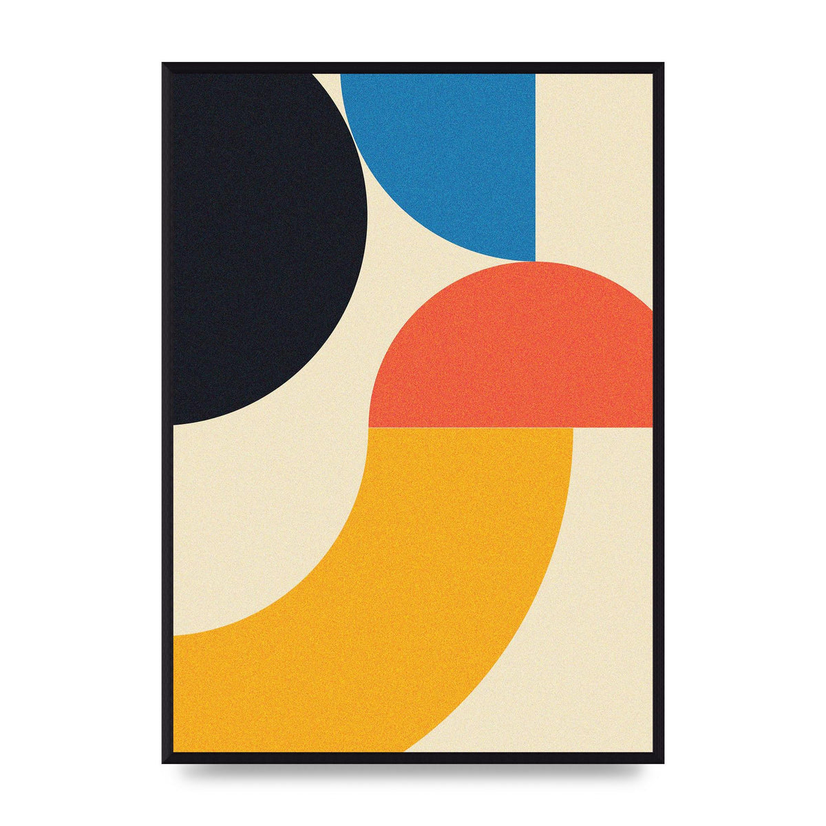 Bauhaus Style Three Printed Poster - A2 framed
