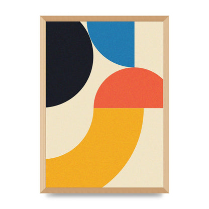 Bauhaus Style Three Printed Poster - A2 framed