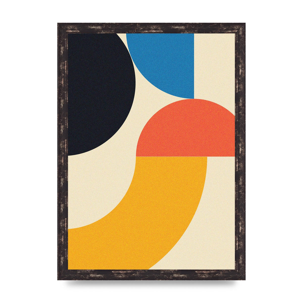 Bauhaus Style Three Printed Poster - A3 framed