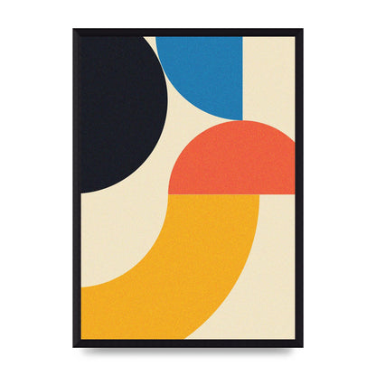Bauhaus Style Three Printed Poster - A3 framed