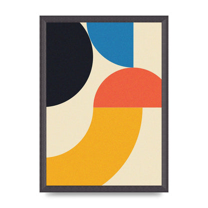 Bauhaus Style Three Printed Poster - A3 framed