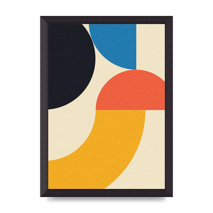 Bauhaus Style Three Printed Poster - A3 framed