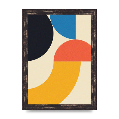 Bauhaus Style Three Printed Poster - A4 framed