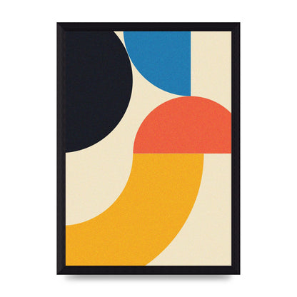 Bauhaus Style Three Printed Poster - A4 framed