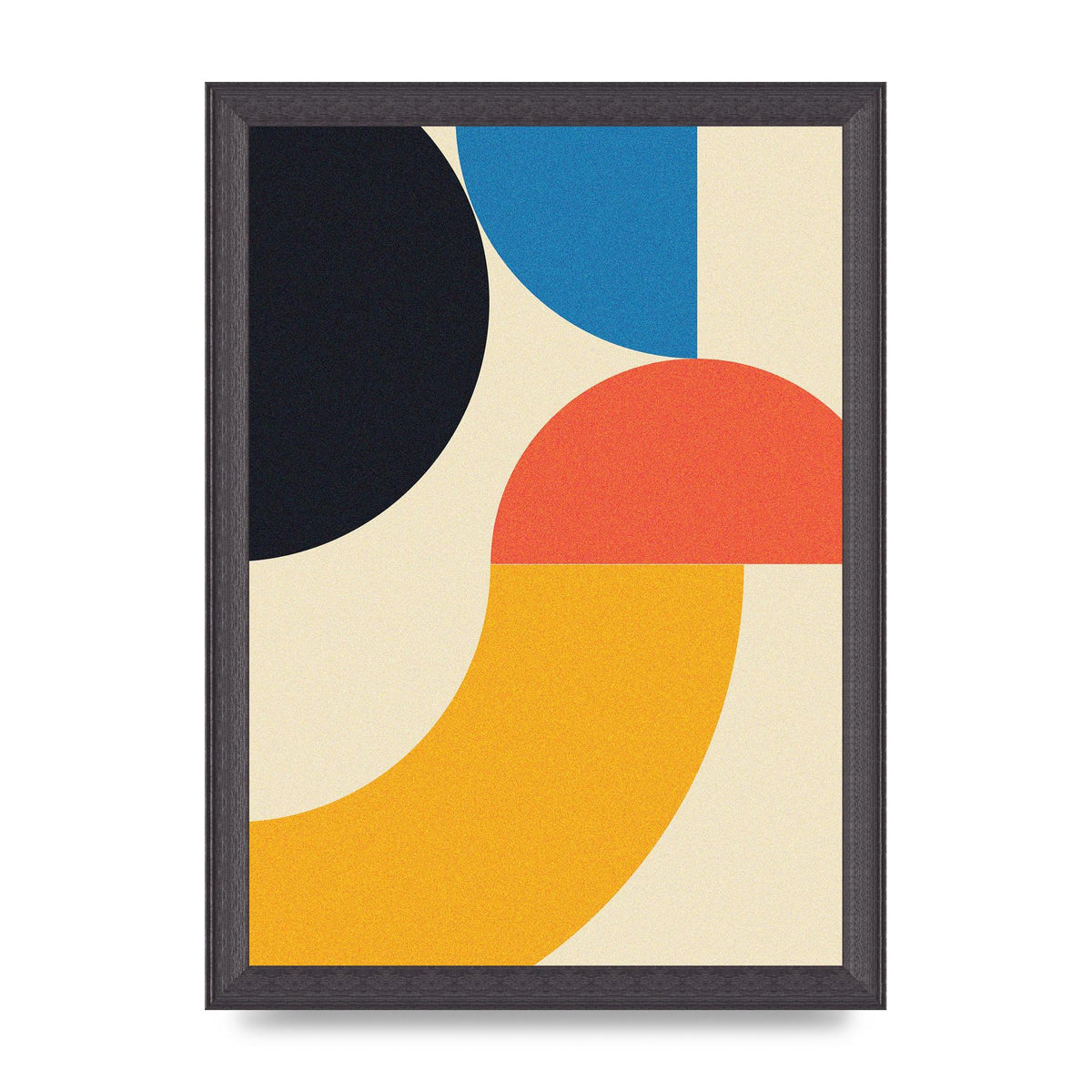 Bauhaus Style Three Printed Poster - A4 framed