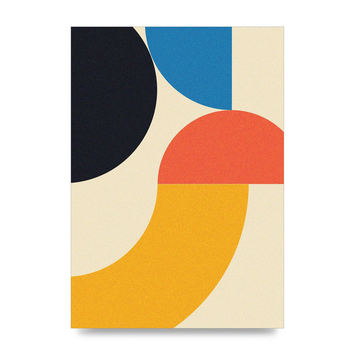 Bauhaus Style Three Printed Poster - unframed print