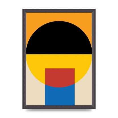 Bauhaus Style Wall Art - A3 framed