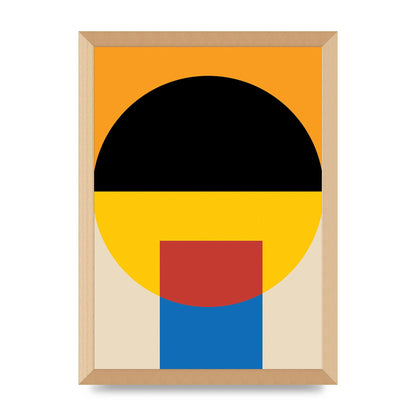 Bauhaus Style Wall Art - A3 framed